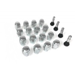 Set of 16 Closed Chromed Wheel Nuts