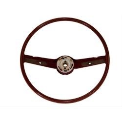 Red two-branch steering wheel