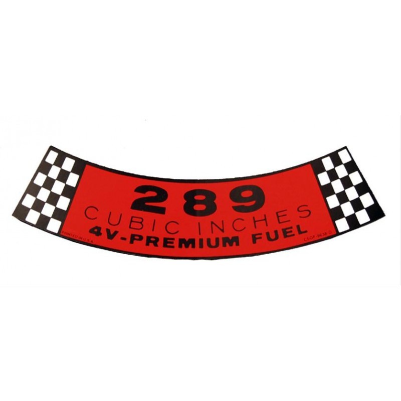 Sticker / Decal 289 - 4V for air box / filter