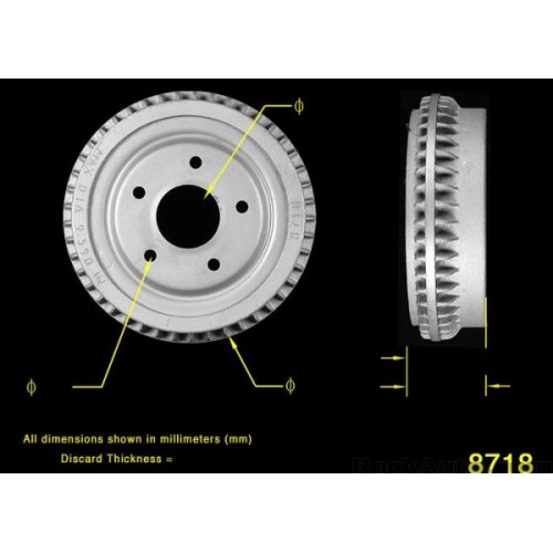 Tambour de frein avant 9.5" GM