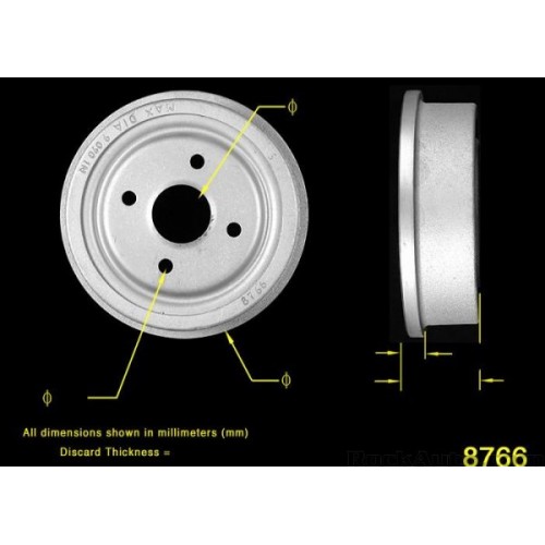 Vordere Bremstrommel 9" x 1,5 Ford / Mercury