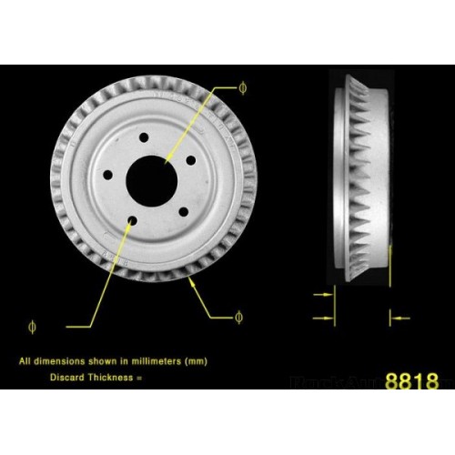 Hinteres Bremstrommel 9,5" GM