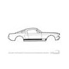 Kit autocollant / sticker de bas de caisse Mustang GT 1967 coupé / Fastback / Cabriolet