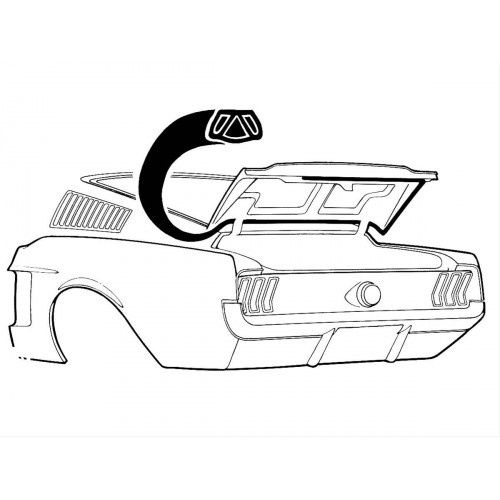 Kofferraumdichtung für Chevrolet Camaro und Pontiac Firebird