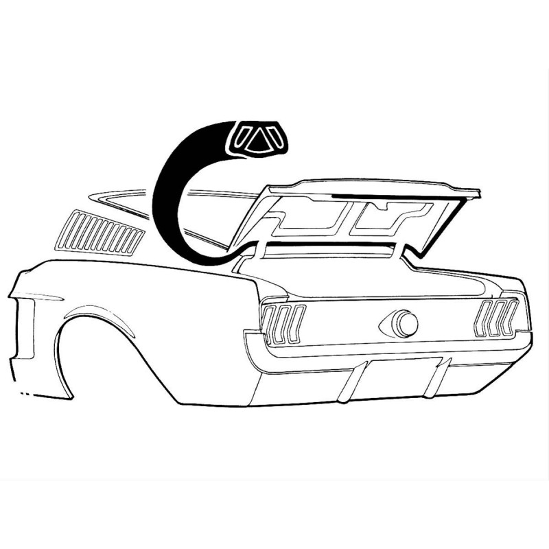 Guarnizione bagagliaio Chevrolet Camaro e Pontiac Firebird